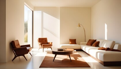 white and gold theme modern interior