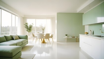 white and gold theme modern interior