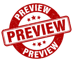 preview stamp. preview label. round grunge sign