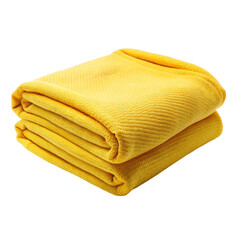 A yellow blanket isolated on transparent background.