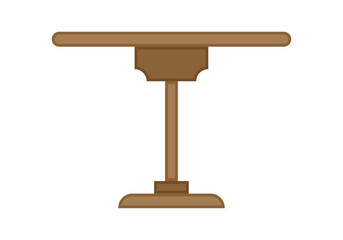 Mesa de madera marrón de una sola pata