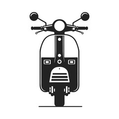 Modern Minimalist Scooter Silhouette Vector