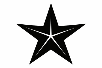 Star Black Silhouette Vector with White Background,star, christmas, gold, decoration, symbol, shape, 3d, icon, illustration, object, award, shiny, golden,.