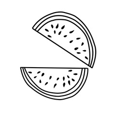 Watermelon line icon