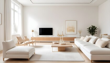 white and gold theme modern interior