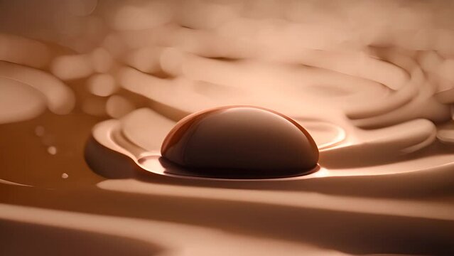 Chocolate Droplet Ripples Generative AI