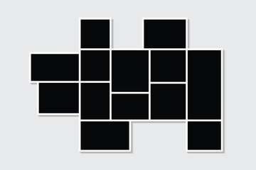 Templates for picture montage or collage using photos as the frames