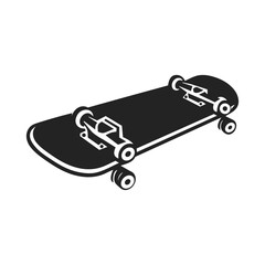 Minimalist Skateboard Vector Silhouette for Clean Design
