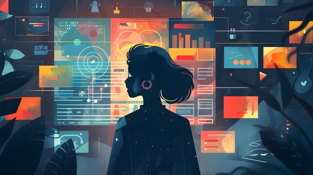 Illustration of Creating content tailored to user intent and leveraging data-driven strategies are crucial. This includes optimizing various content types like videos. Ai Generate.