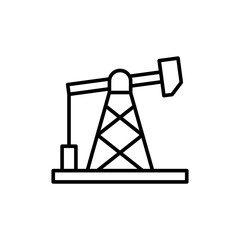 Oil refinery outline icons, minimalist vector illustration ,simple transparent graphic element .Isolated on white background