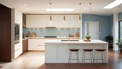 white and gold theme modern interior