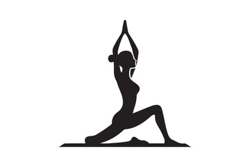 Fototapeta premium Yoga silhouette vectors.