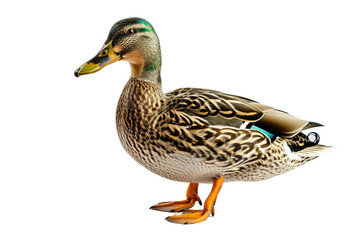 Obraz premium A vibrant mallard duck, perfect for nature, wildlife, and bird-related projects or educational materials.