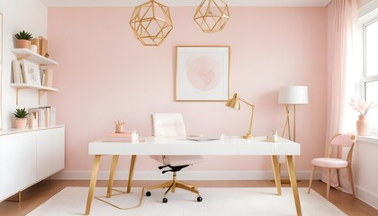 white and gold theme modern interior