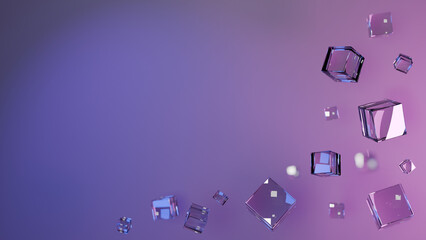 Background with glass cubes