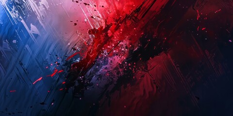 Fototapeta premium Abstract creative background in the colors of the American flag. 