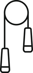 Simple icon of a jump rope representing fitness, exercise, and activity