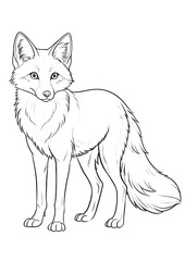 Obraz premium Coloring page from the Zoo Animal series - Foxe