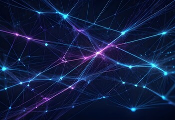 Fototapeta premium abstract technology particles lines mesh background