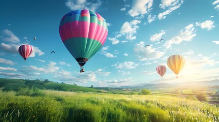 Fototapeta premium hot air balloon in the sky