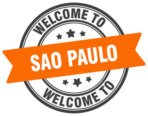 Welcome to Sao Paulo stamp. Sao Paulo round sign