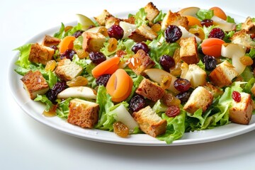 Fresh and Flavorful Autumn Fruit Salad with Panettone Croutons