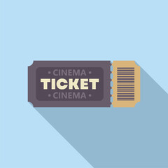 Cinema ticket admitting one person with a barcode showing