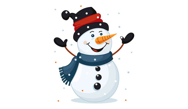 recommend clip art: Vector illustration Merry Christmas Happy New Year seamless background pattern doodles outlined snowman raising arms festive holiday celebration winter season design, snowflake, festive pattern