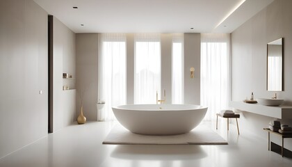 white and gold theme modern interior