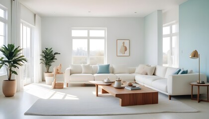 white and gold theme modern interior