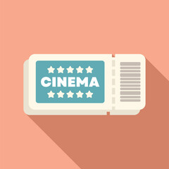 Paper ticket is granting access to a movie theater for a highly anticipated film