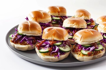 Tender BBQ Spaghetti Squash Sliders with Maple BBQ Sauce