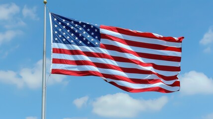 Naklejka premium United States flag, white background