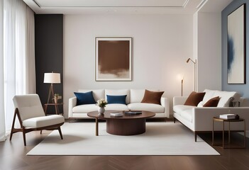 white and gold theme modern interior