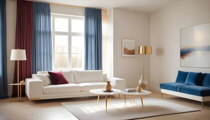 white and gold theme modern interior
