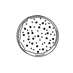 Donut food line art illustration