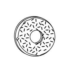 Donut food line art illustration