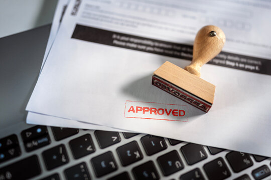 Approved stamp on document