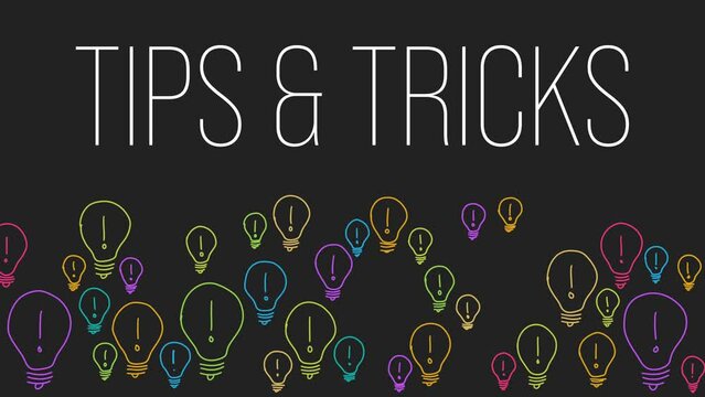 Tips And Tricks Bulb Colorful Sketch Blink Dark Bottom Texture 