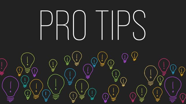 Pro Tips Bulb Colorful Sketch Blink Dark Bottom Texture 