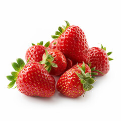 strawberry fruit, on white background