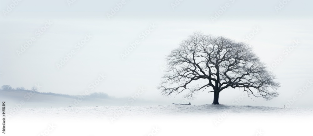 Poster tree isolated on white background. creative banner. copyspace image