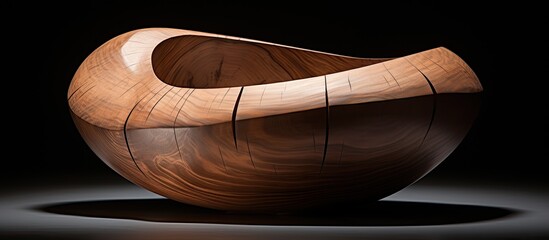 wooden boat. Creative banner. Copyspace image