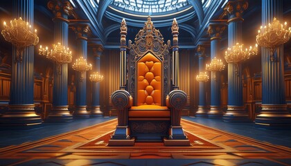 Obraz premium The Majesty of Vacancy: Adorned Throne Hall