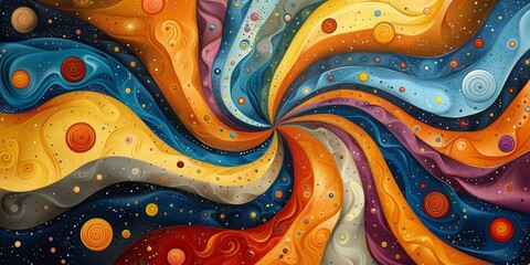 Abstract background illustration in the style of the 70s