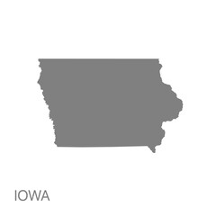 High quality detailed map Iowa state