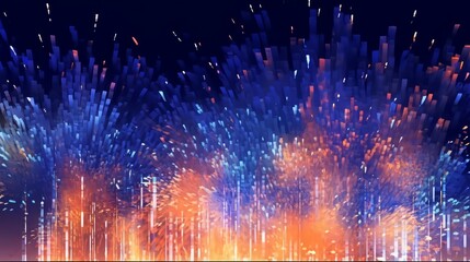 Abstract Fireworks - abstract holiday background.