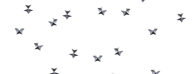 Festive Celestial Cascade: Mesmerizing 3D Illustration of Descending Christmas Stars