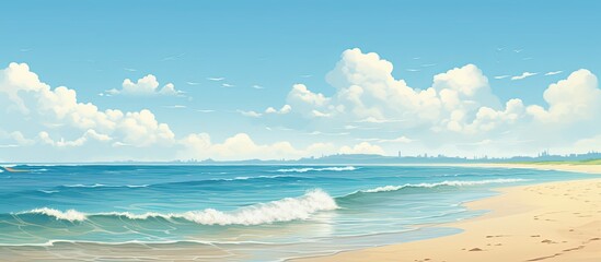Obraz premium Ummer beach and sea with free space for your decoration. Creative banner. Copyspace image