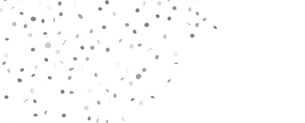 Radiant Revelry: Dynamic 3D Illustration of a Radiating silver Confetti Celebration